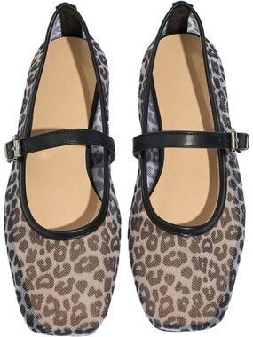 Women's Black Comfortable Closed Toe Ballerina Mesh Ballet Slip On Flat Shoes